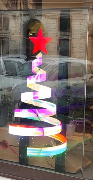 Vetrine Natalizie Albero di Nastro