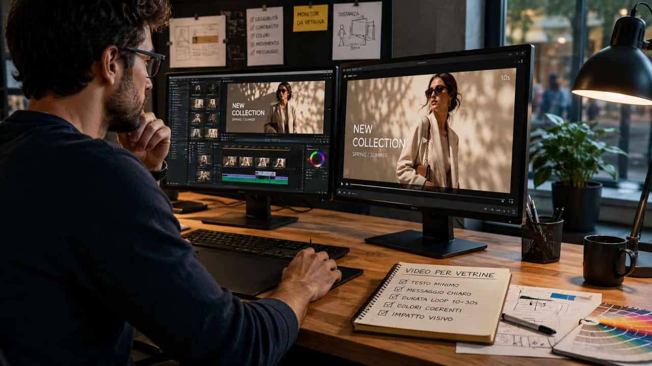 Come si progetta un video per vetrine efficace Progettare video per vetrine