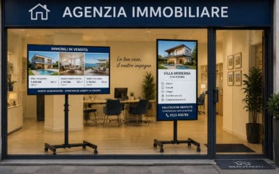 Monitor vetrina agenzia immobiliare: come scegliere lo schermo giusto per attirare più clienti