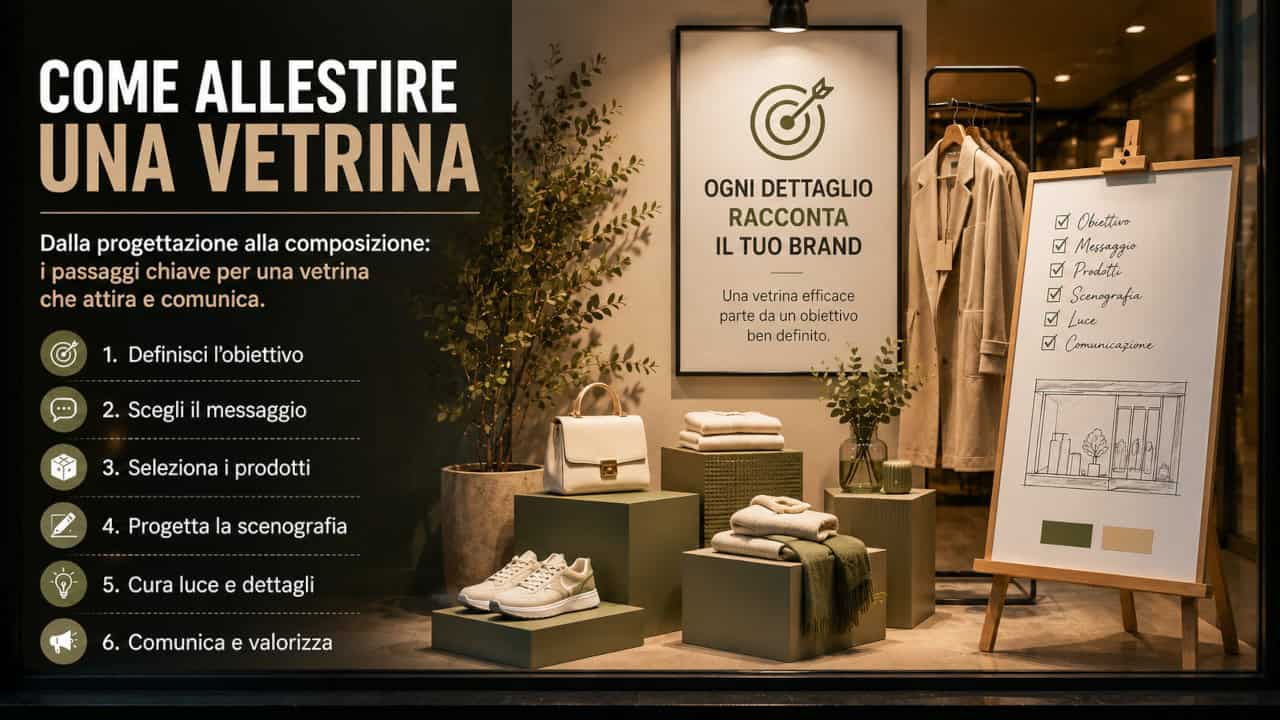 Come allestire una vetrina