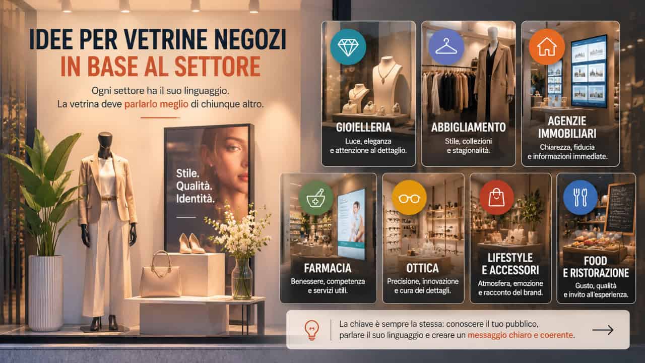 Idee per vetrine negozi in base al settore