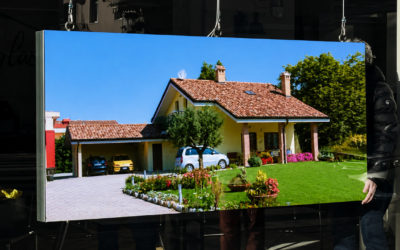 Digitalizzazione delle vetrine agenzia immobiliare con Ledwall 200×112 P 2.5 da 5000 nit